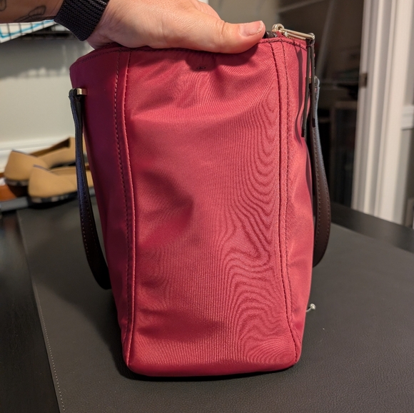 Kate Spade Dawn M Satchel Nylon Bag Rhubarg Tart - Picture 4 of 15